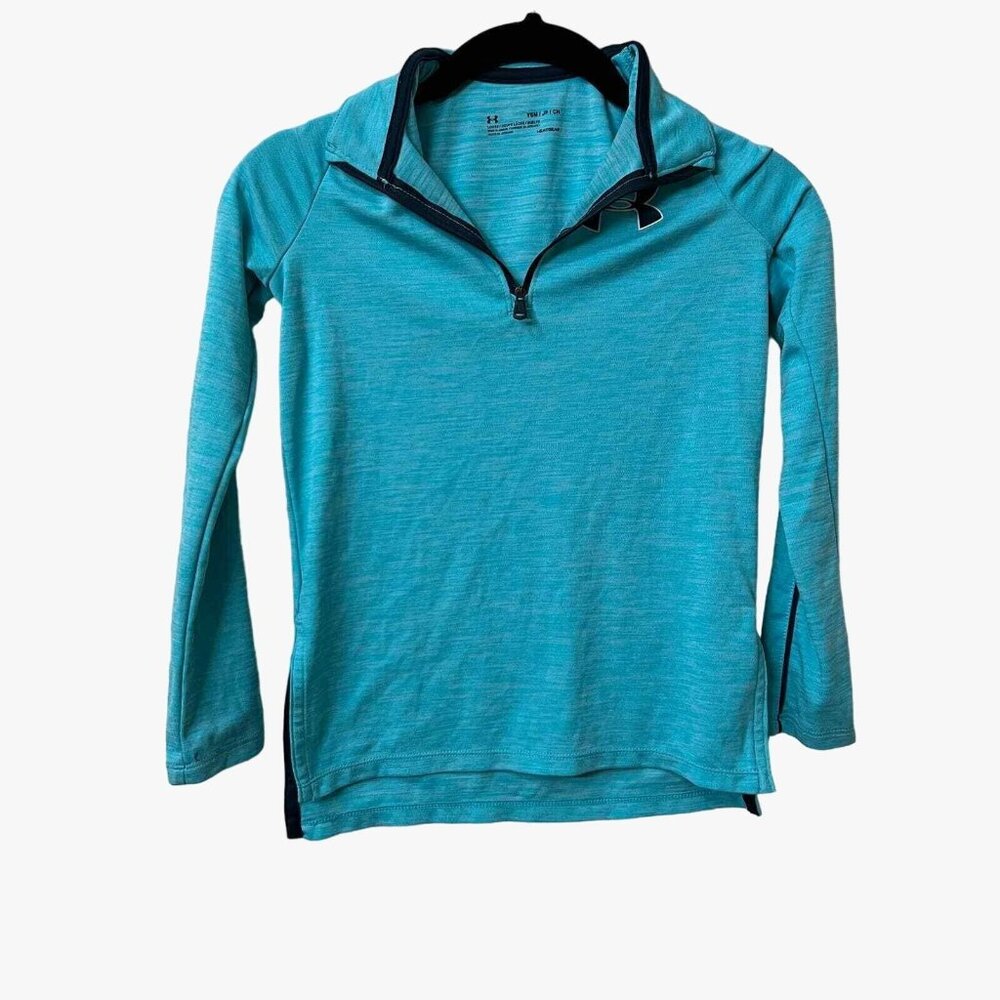 Under Armour Youth HeatGear 1/4 Zip Pullover Loose Fit Long Sleeve Top YSM Polye